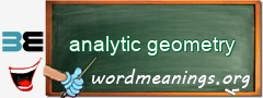 WordMeaning blackboard for analytic geometry
